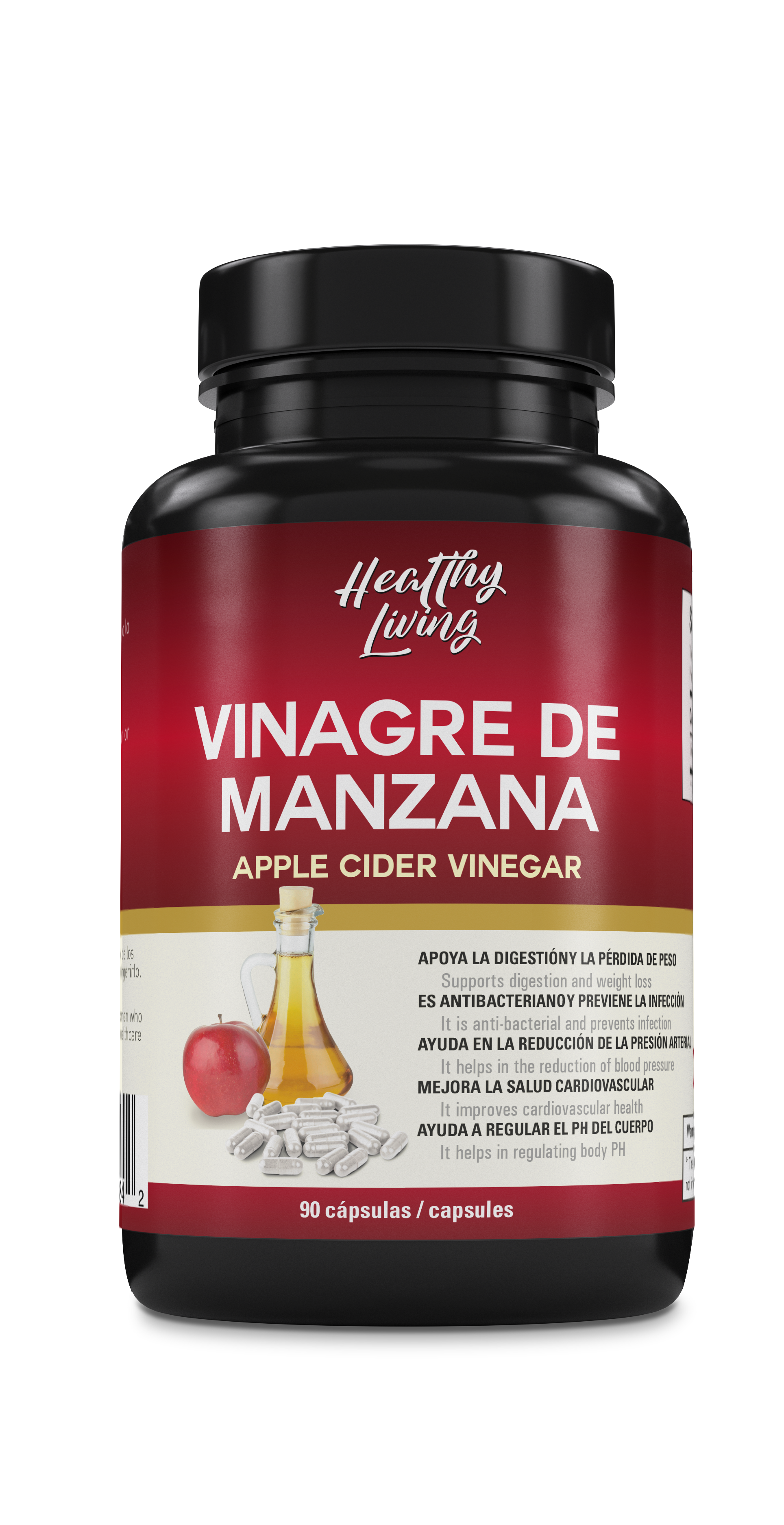 Apple Cider Vinegar x90 Capsules / Vinagre de Manzana x90 Capsulas