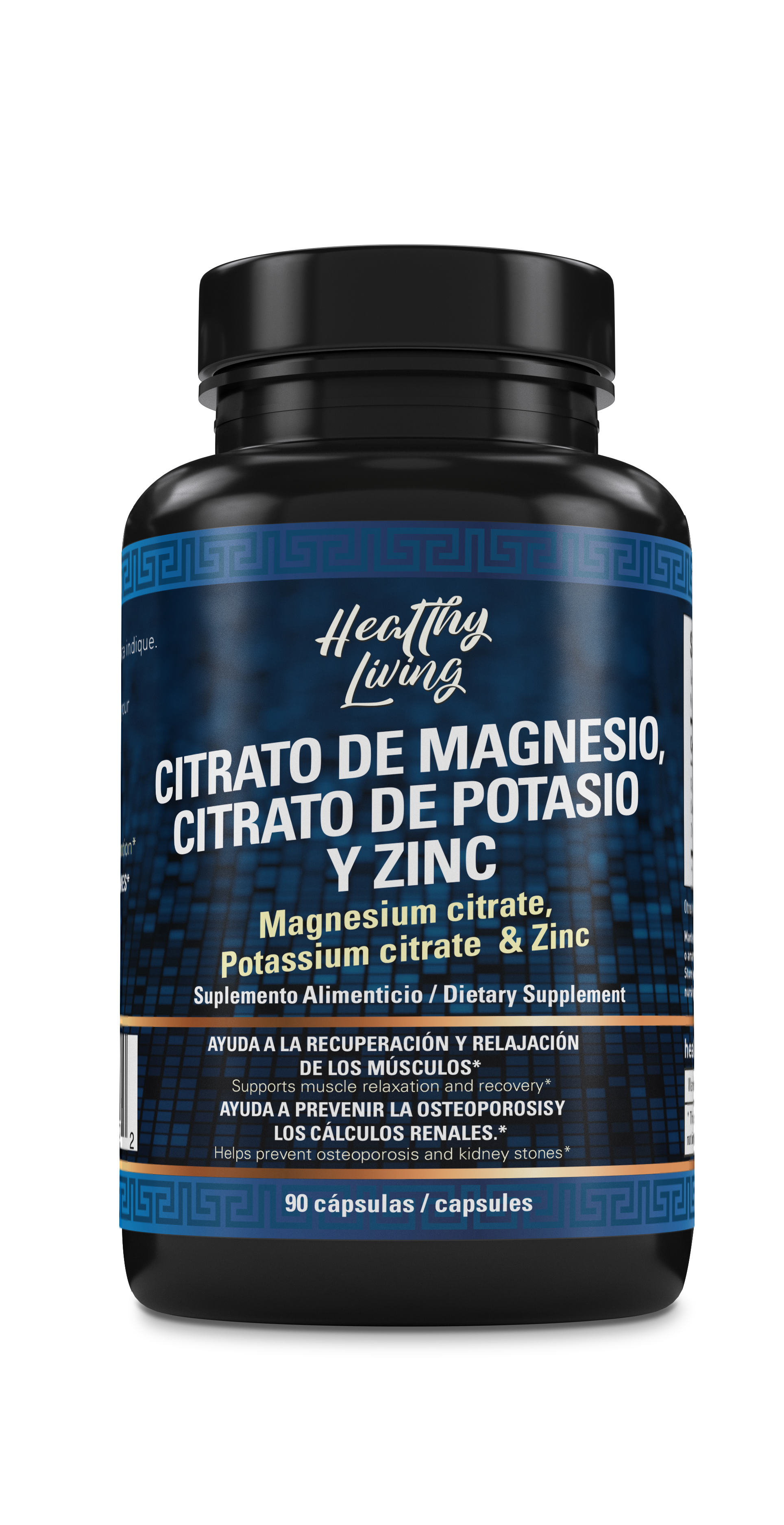 Healthy Living Magnesium Citrate, Potasium Citrate and Zinc x90 Caps