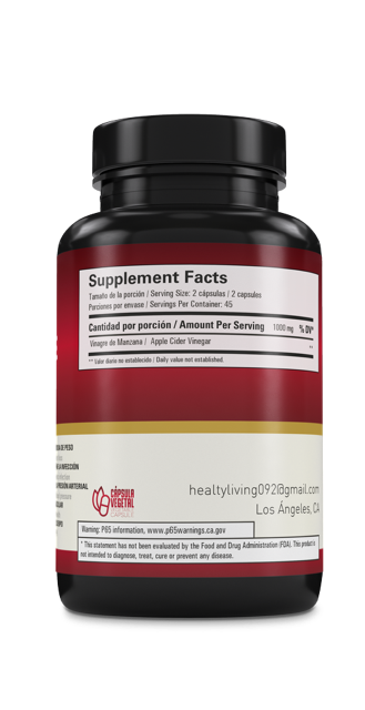 Apple Cider Vinegar x90 Capsules / Vinagre de Manzana x90 Capsulas
