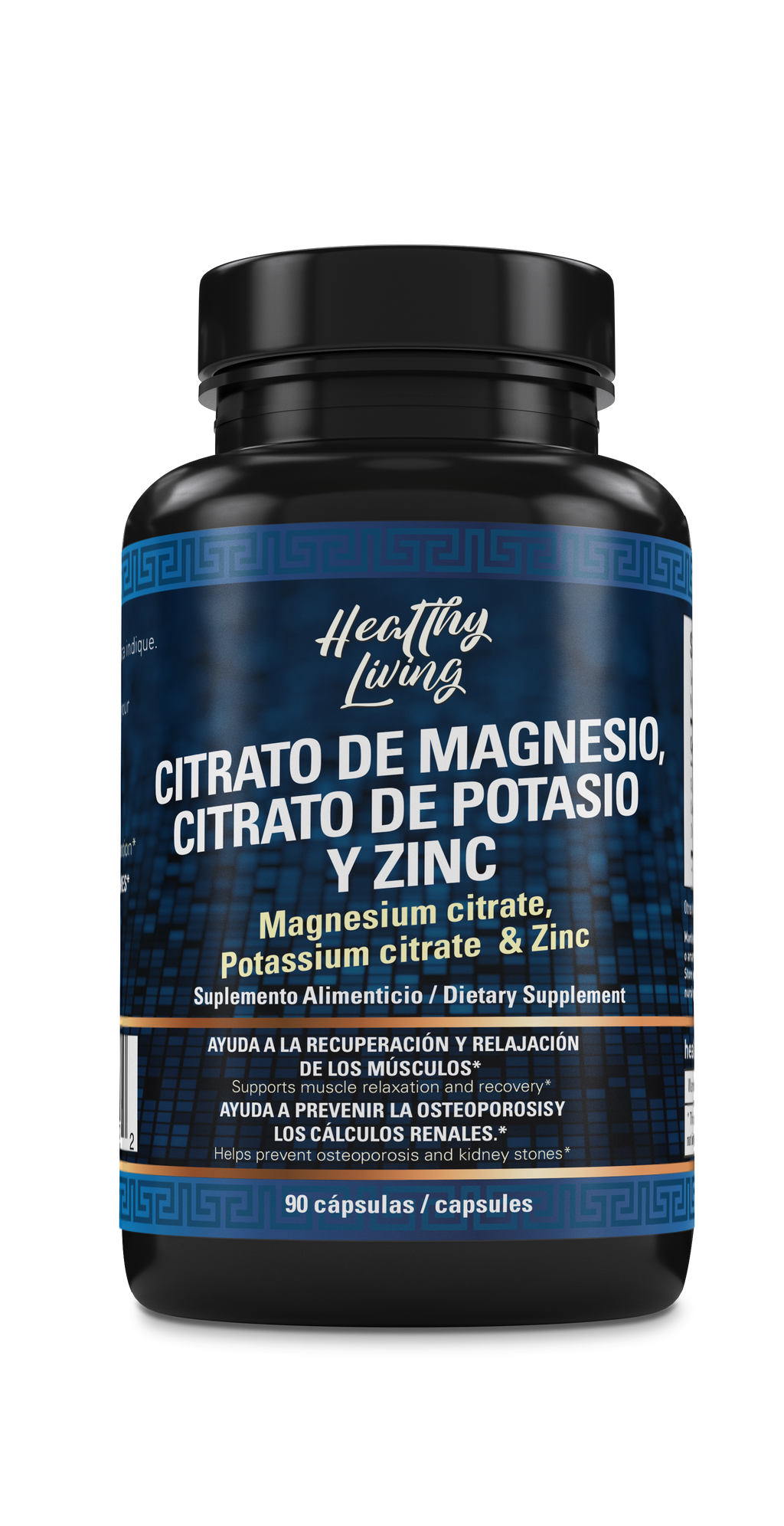 Healthy Living Magnesium Citrate, Potasium Citrate and Zinc x90 Caps
