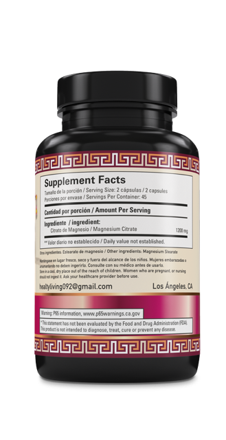 Magnesium citrate / Citrato de Magnesio x90 Caps